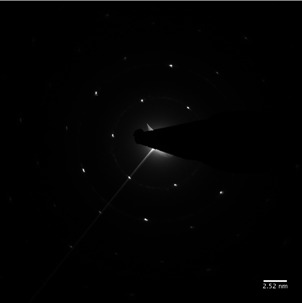 Typical Crystal Diffraction Image of ACS Material Monolayer hBN