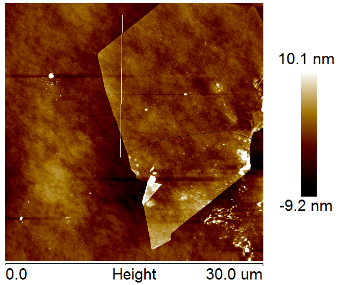 AFM of Monolayer MoS2 on SiO2