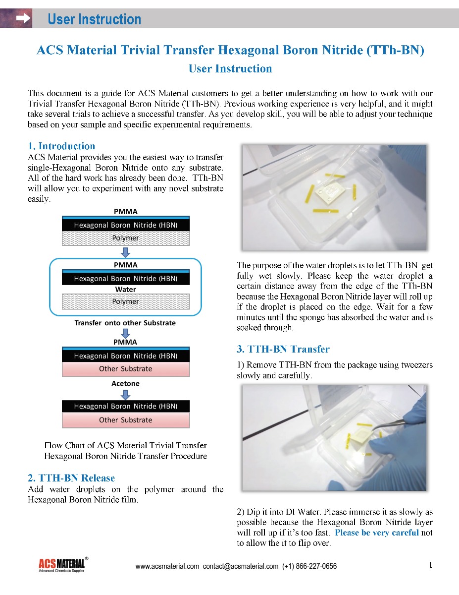 Trivial Transfer h-BN User Instruction